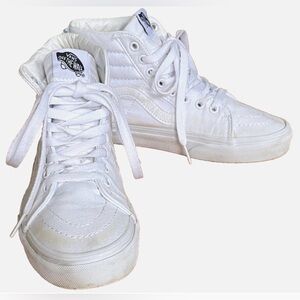 Vans Sk8-Hi White High Top Sneakers Women’s 6.5 Classic Skate Street Shoes